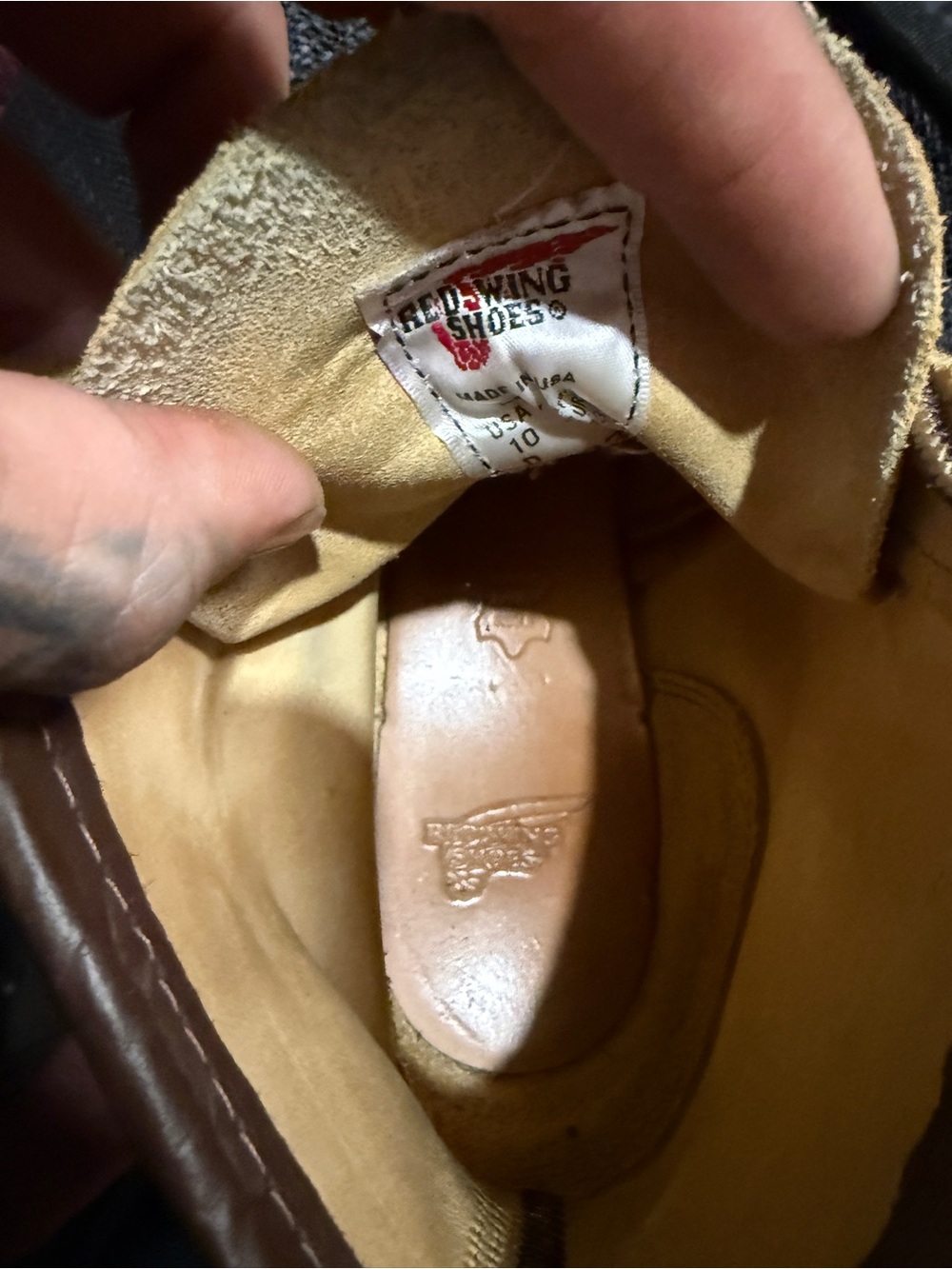 Red Wing Shoes Suede Moc Toe Boots — Tan - Picture 6 of 7